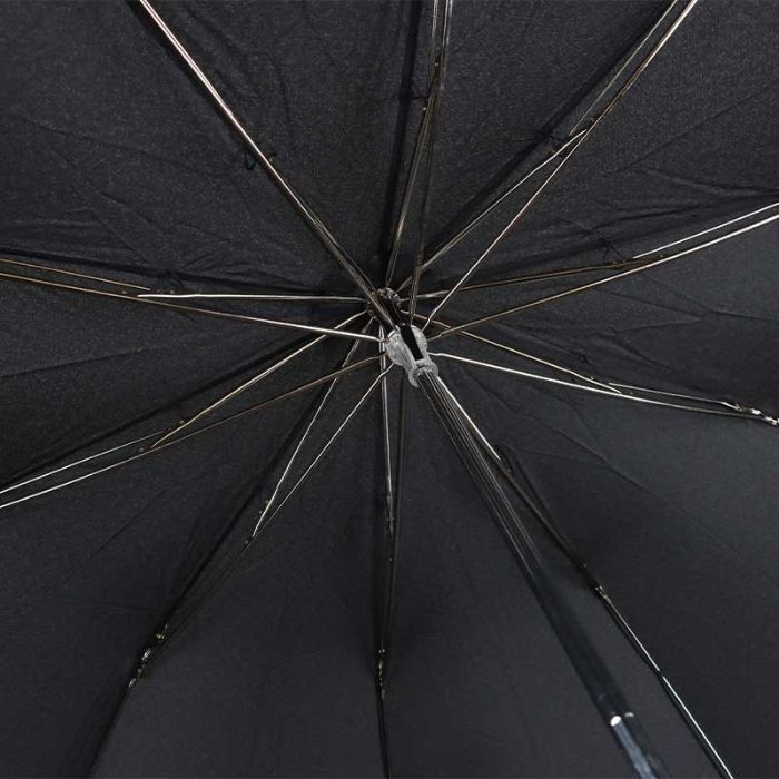 Fox Umbrellas TEL3 Malacca Crook Handle Black Telescopic Umbrella