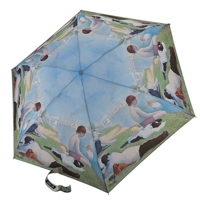 Fulton Tiny National Gallery Ultra-Compact Foldable Umbrella ('Bathers at Asnieres' by Georges Seurat)