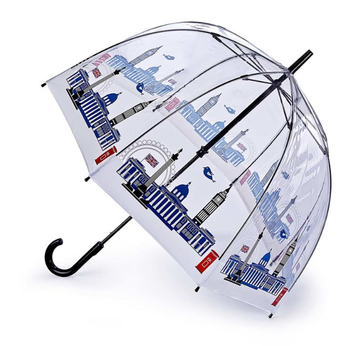 Fulton Birdcage National Gallery Skyline Ladies' Clear Dome Umbrella