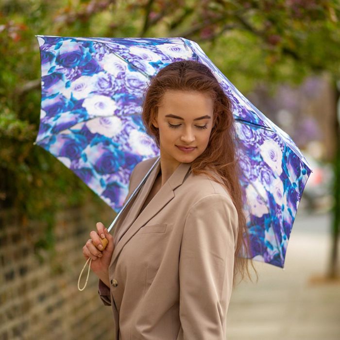 Fulton Eco Planet Natural Bloom Floral Compact Recycled Umbrella
