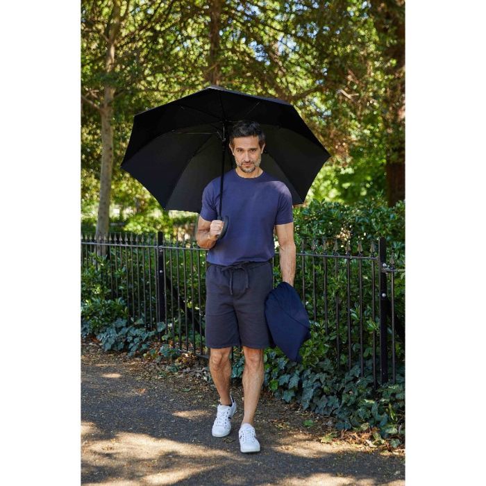 Fulton Knightsbridge City Stripe Black Gents' Walking Umbrella