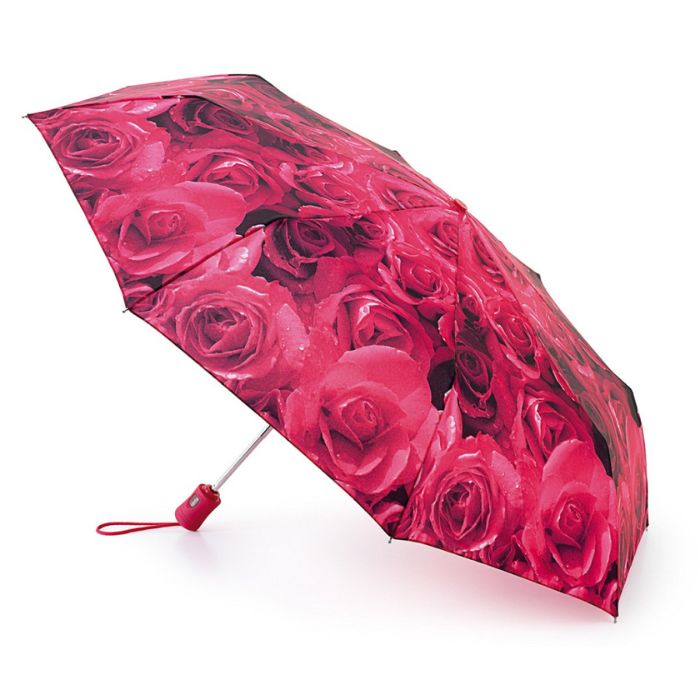 Fulton Open & Close Photo Rose Red Ladies' Automatic Umbrella