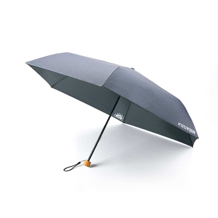 Fulton Parasoleil UV Blue Chambray Foldable Compact Umbrella