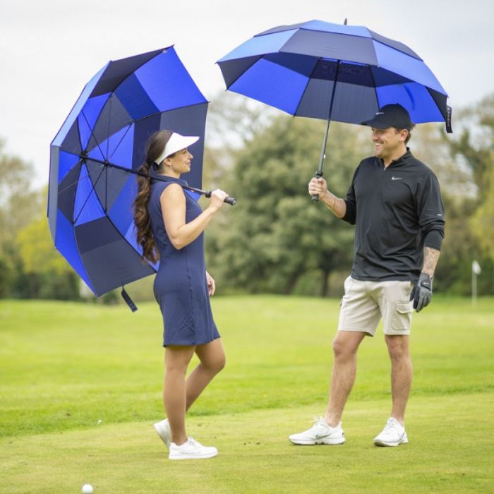 Fulton Stormshield Blue/Navy Supersize Wind-Resistant Golf Umbrella