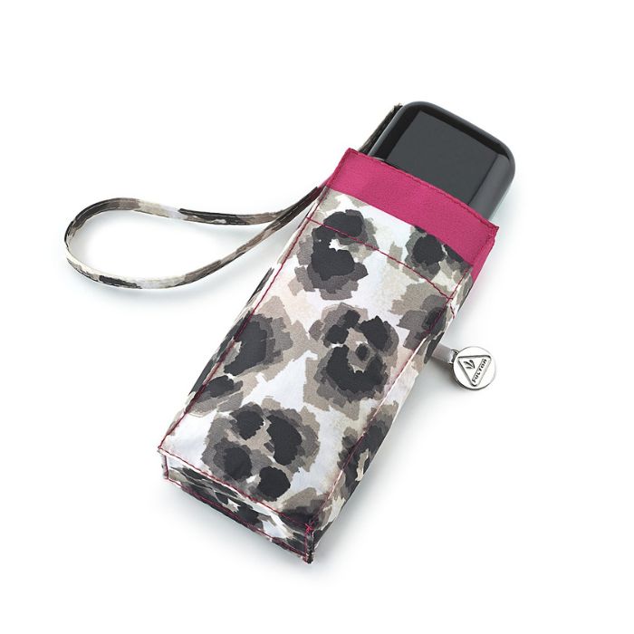 Fulton Tiny Leopard Border Ultra-Compact Handbag Umbrella