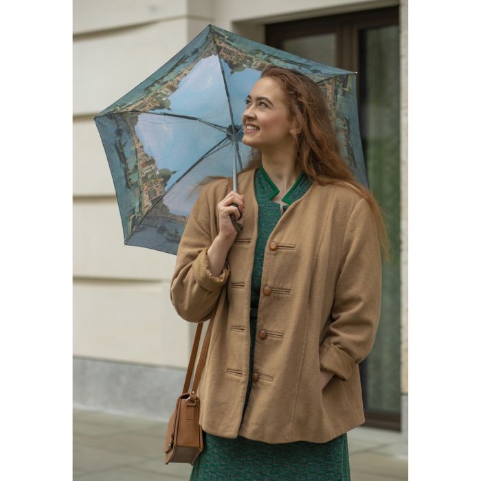 Fulton Tiny National Gallery Ultra-Compact Foldable Umbrella ('Venice: The Grand Canal' by Canaletto)