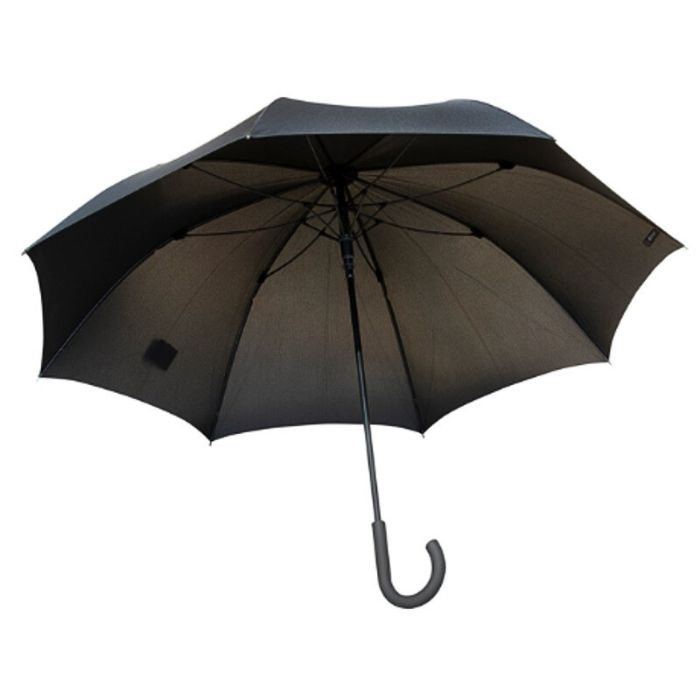 Gentleman's Black Crook and Canopy Automatic Windproof Umbrella