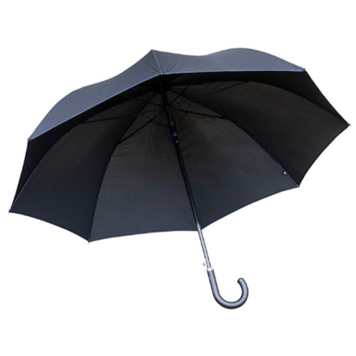 Gentleman's Black/Blue Piping Crook and Canopy Automatic Windproof Umbrella