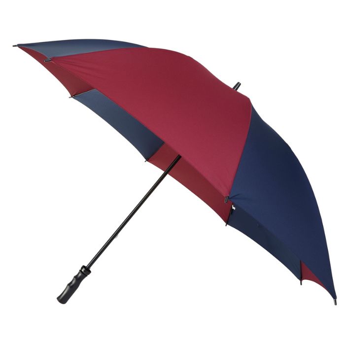 Large Windproof Burgundy and Blue Golf Umbrella