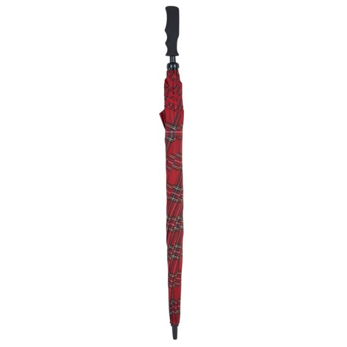Large Windproof Red Royal Stewart Tartan Golf Umbrella