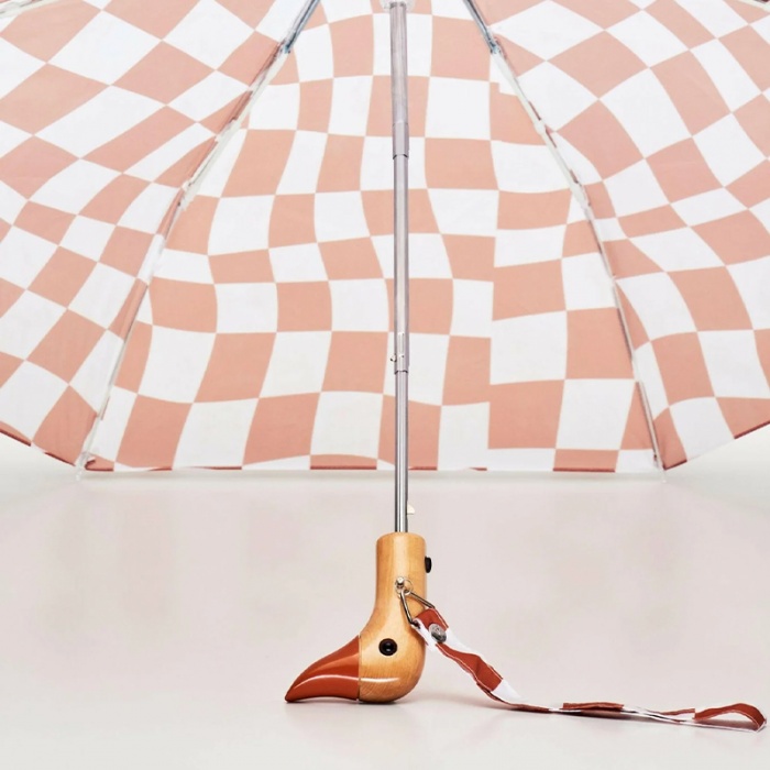 Original Duckhead Peanut Butter Checkers Eco-Friendly Duck Handle Umbrella