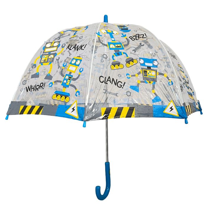 Soake Bugzz Kids' Clear Dome Robot Umbrella