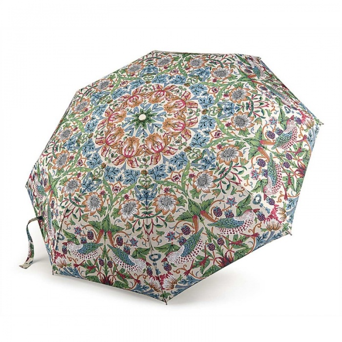 Fulton Minilite-2 Morris and Co. Compact Umbrella (Strawberry Thief Cream)