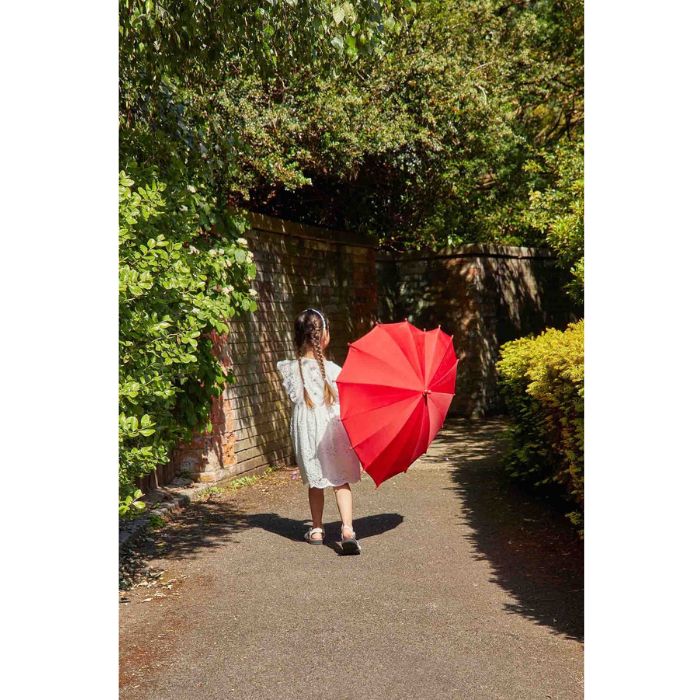 Fulton Junior Red Heart-Shaped Kids' Umbrella