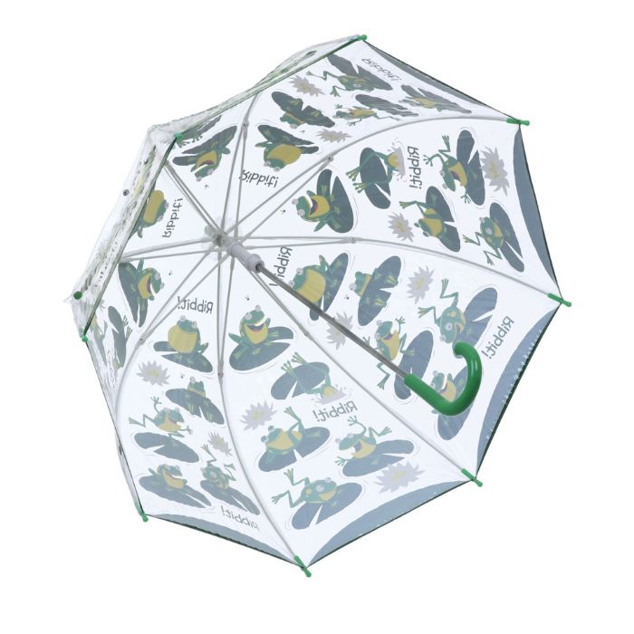 Soake Bugzz Kids' Clear Dome Frog Umbrella