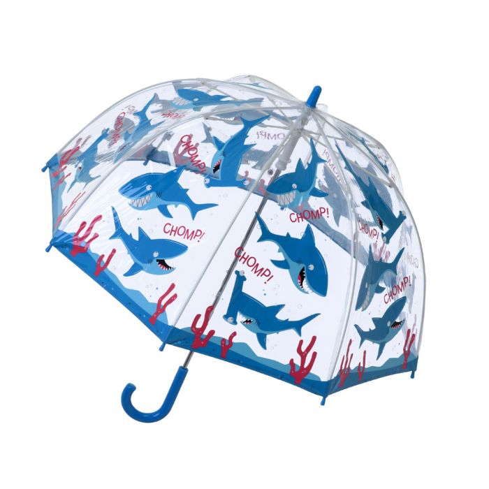 Soake Bugzz Kids' Clear Dome Shark Umbrella