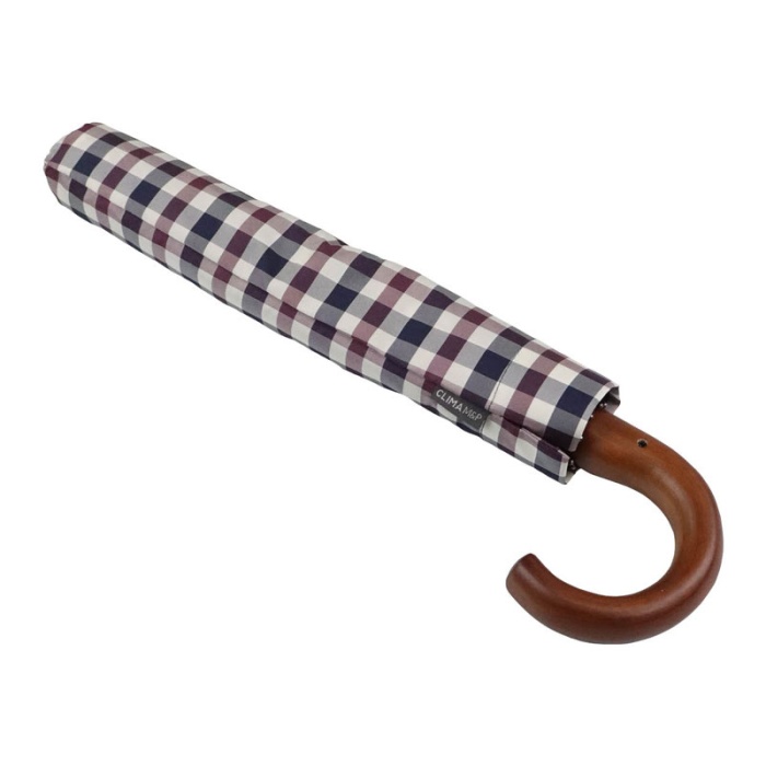 Wooden Crook Handle Automatic Check Umbrella