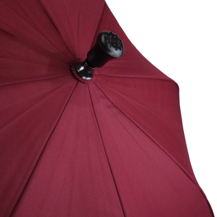 Crutch-Handle Rich Burgundy Adjustable Walking Stick Umbrella