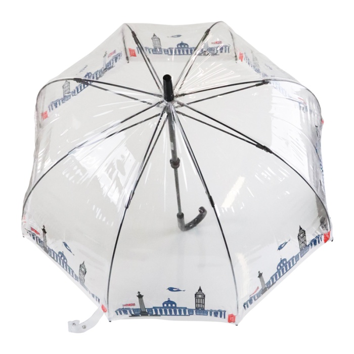 Fulton Birdcage National Gallery Skyline Ladies' Clear Dome Umbrella