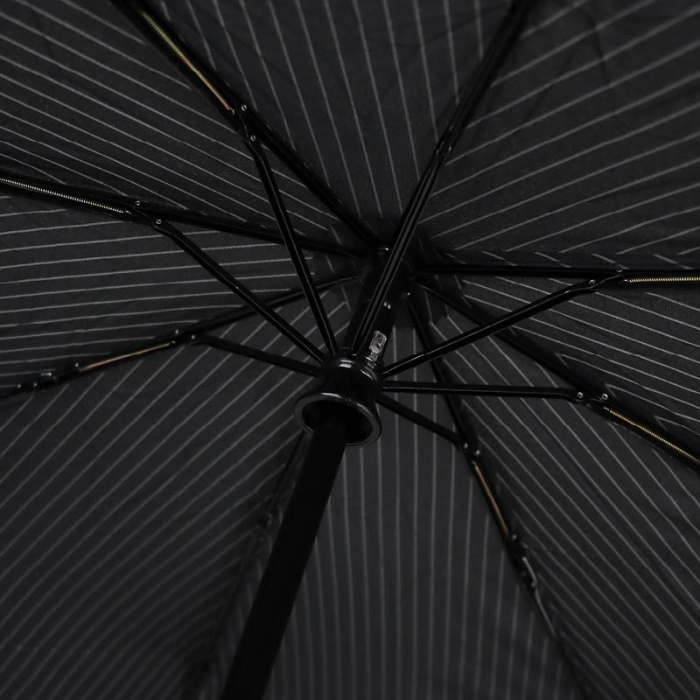 Fulton Chelsea City-Stripe Black Men's Auto Compact Umbrella
