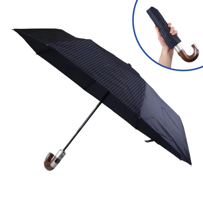 Fulton Chelsea City-Stripe Navy/Cloud Men's Auto Compact Umbrella