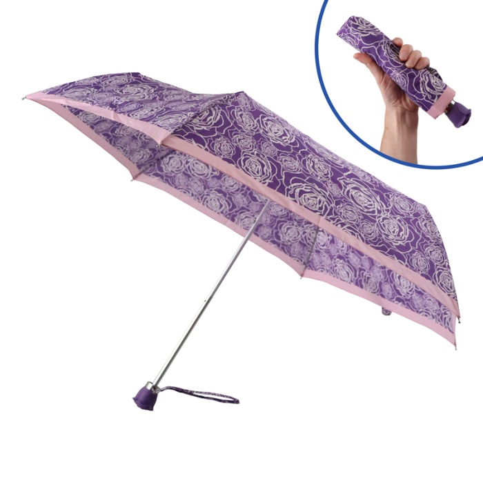 Fulton Curio UV Folding Sketchy Rose Umbrella