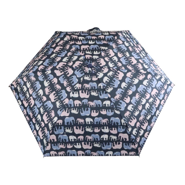 Fulton Eco Planet UV Marching Elephants Compact Recycled Umbrella