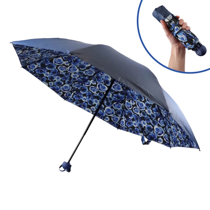 Fulton Mini Invertor China Rose Ladies' Compact Inverted Umbrella