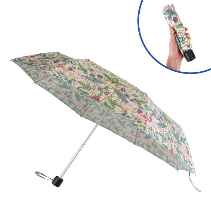 Fulton Minilite-2 Morris and Co. Compact Umbrella (Strawberry Thief Cream)