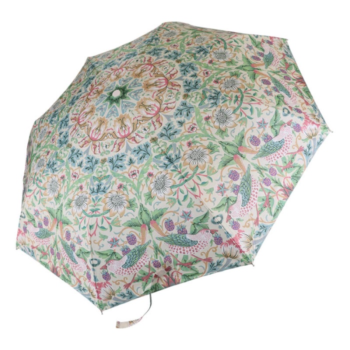 Fulton Minilite-2 Morris and Co. Compact Umbrella (Strawberry Thief Cream)