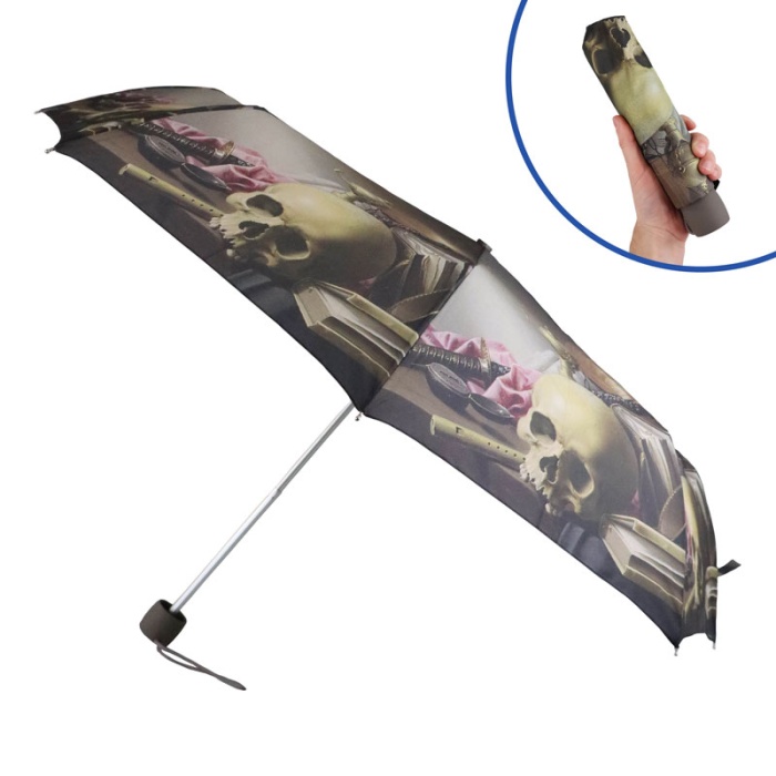 Fulton Minilite National Gallery Compact Foldable Umbrella ('Still Life' by Harmen Steenwyck)