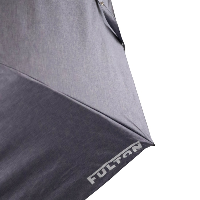 Fulton Parasoleil UV Blue Chambray Foldable Compact Umbrella