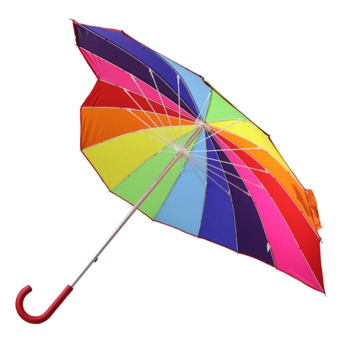 Fulton Ladies' Heart-Shaped Rainbow Umbrella