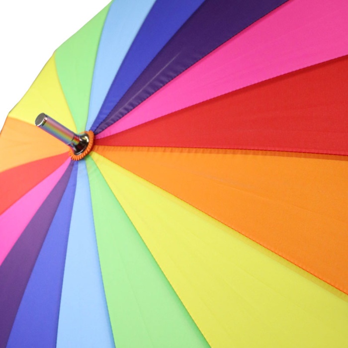 Fulton Ladies' Heart-Shaped Rainbow Umbrella