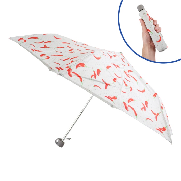 Fulton Superslim Hot Chillies Women's Lightweight Folding Umbrella