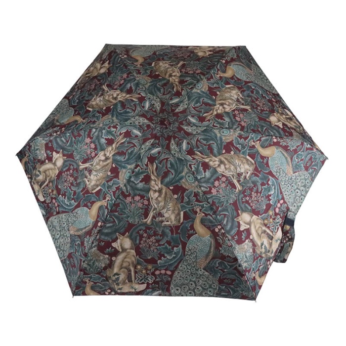 Fulton Tiny 2 Morris and Co Collection Compact Umbrella (Forest Plum)