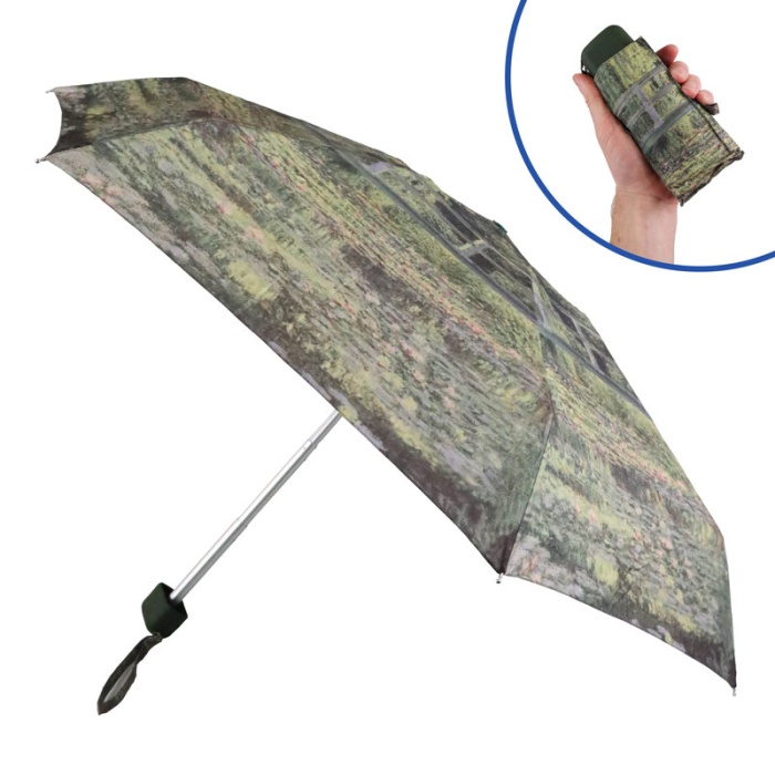 Fulton Tiny National Gallery Ultra-Compact Foldable Umbrella ('The Water-Lily Pond' by Claude Monet)