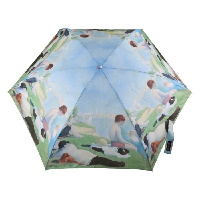 Fulton Tiny National Gallery Ultra-Compact Foldable Umbrella ('Bathers at Asnieres' by Georges Seurat)