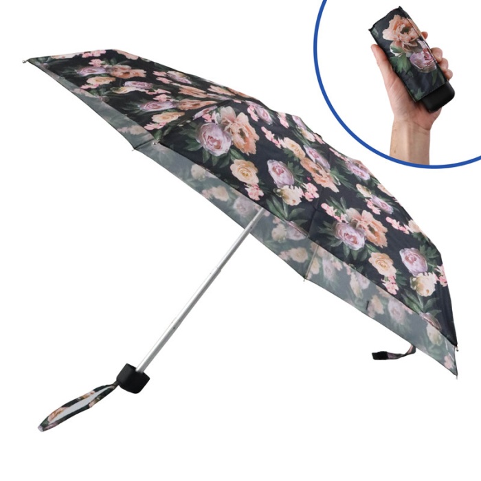 Fulton Tiny Rococo Rose Ultra-Compact Handbag Umbrella