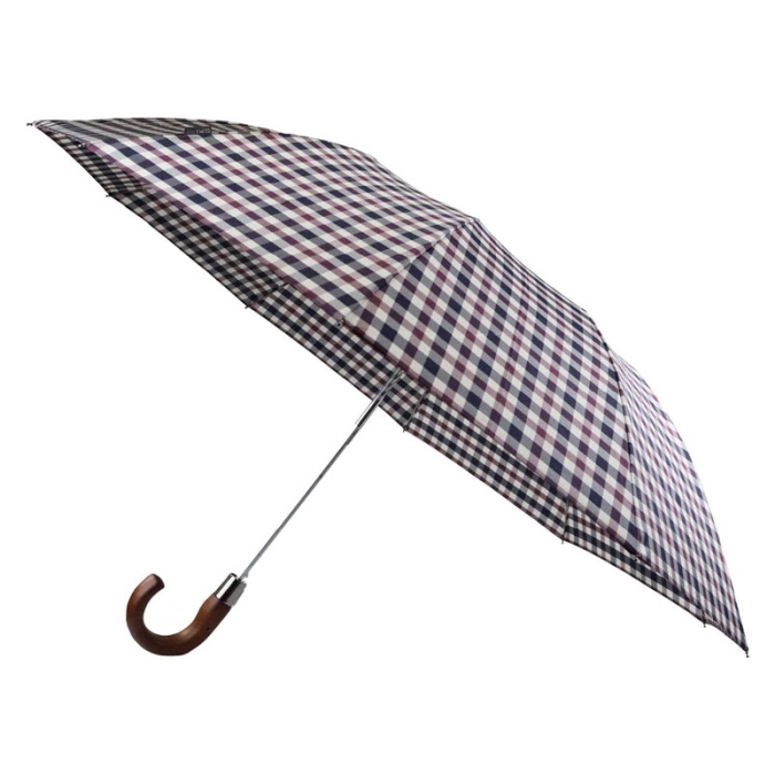 Wooden Crook Handle Automatic Check Umbrella