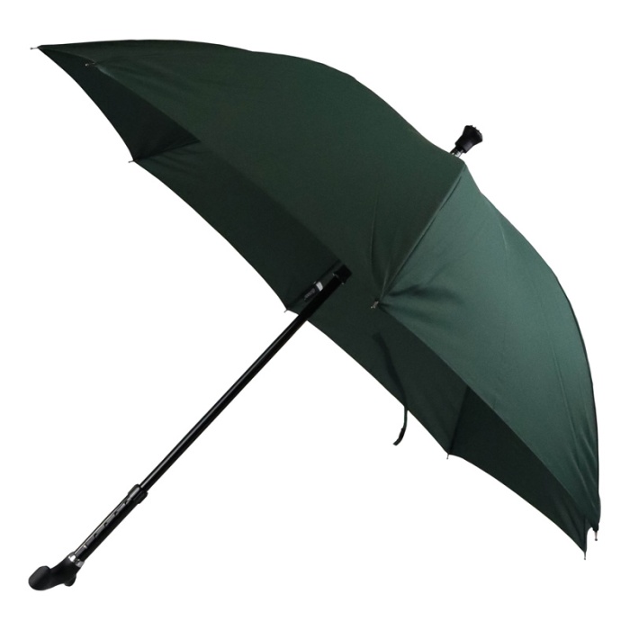 Crutch-Handle British Racing Green Adjustable Walking Stick Umbrella