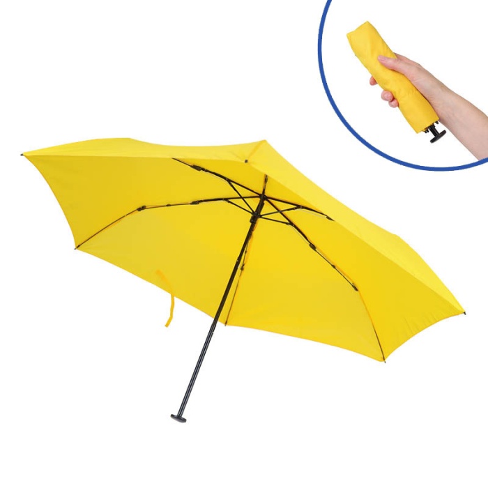 Doppler Zero 99 Lightweight Polyester Pocket Umbrella (Shiny Yellow)