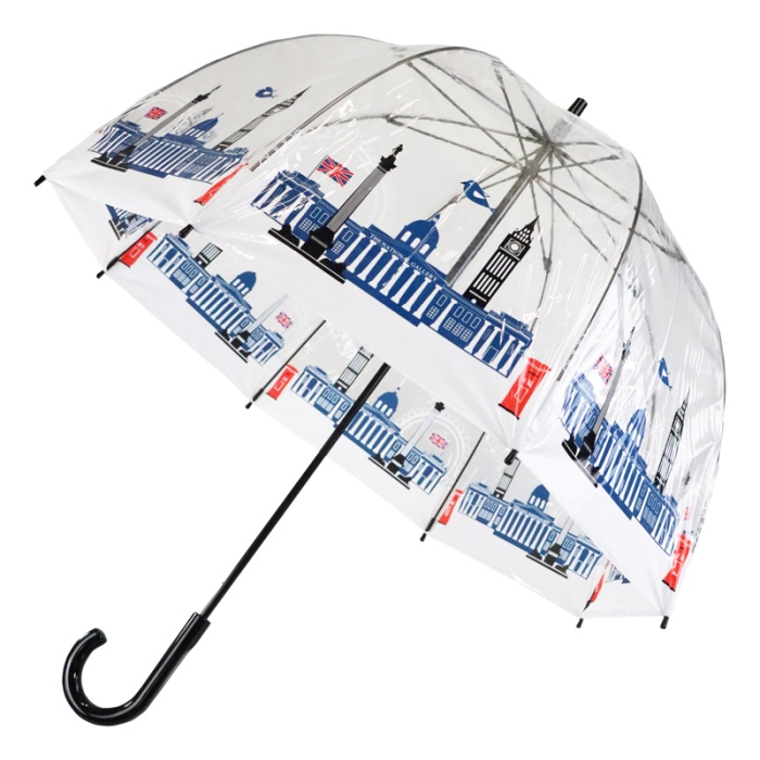 Fulton Birdcage National Gallery Skyline Ladies' Clear Dome Umbrella