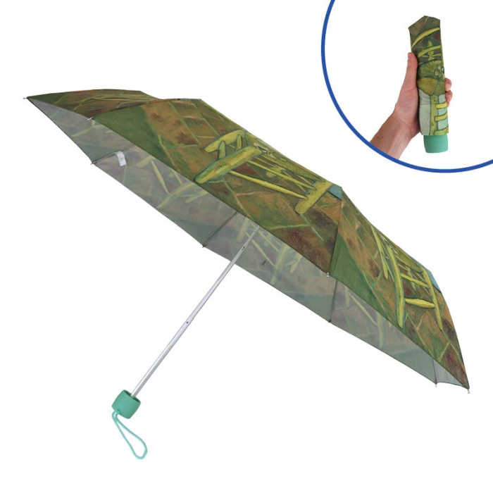 Fulton Minilite National Gallery Compact Foldable Umbrella ('Van Gogh's Chair' by Van Gogh)