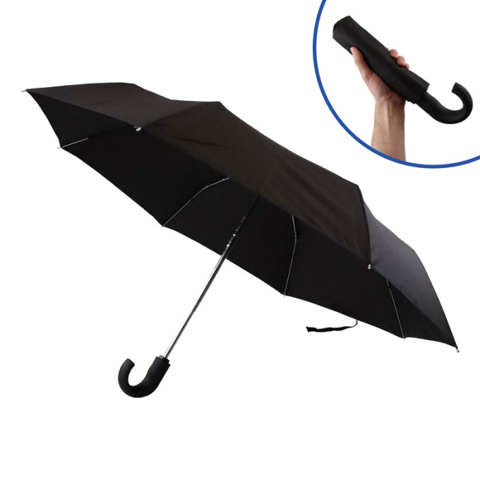 Fulton Open & Close Compact Crook-Handle Men's Automatic Umbrella