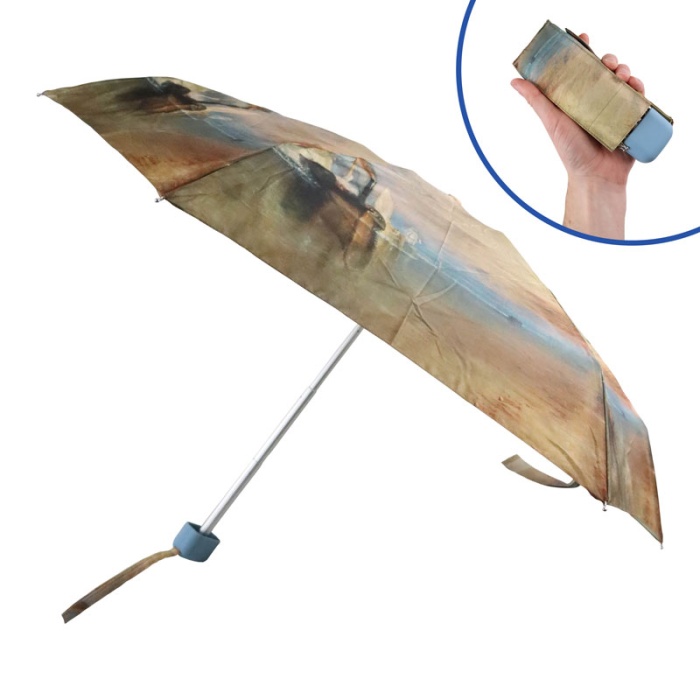 Fulton Tiny National Gallery Ultra-Compact Foldable Umbrella ('The Fighting Temeraire' by William Turner)