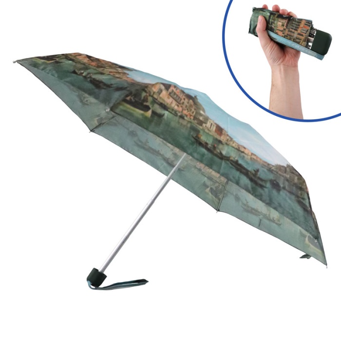 Fulton Tiny National Gallery Ultra-Compact Foldable Umbrella ('Venice: The Grand Canal' by Canaletto)