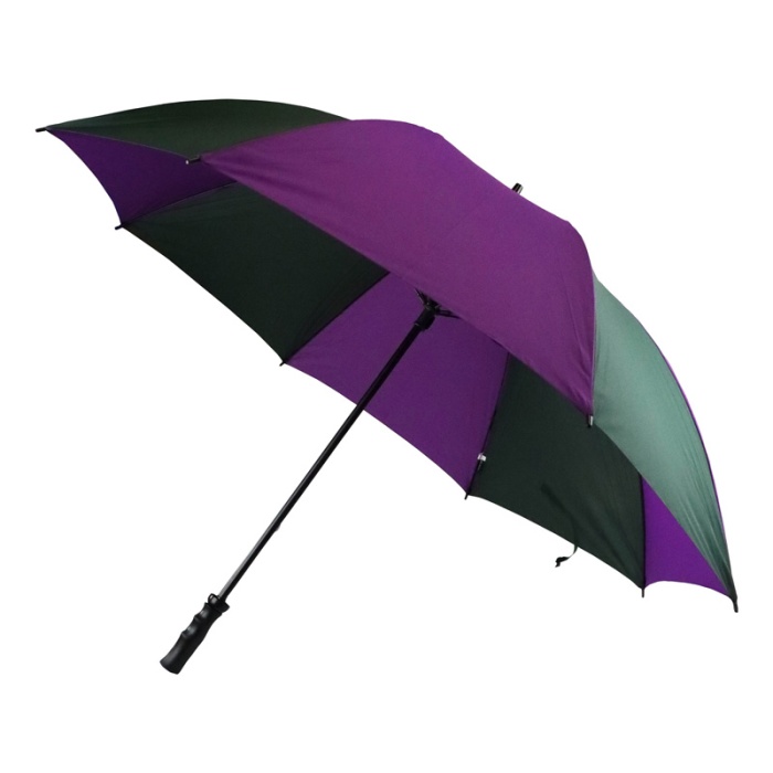 Large Windproof Purple and Green Golf Umbrella