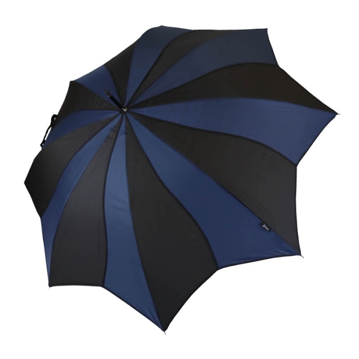 Soake Everyday Swirl Automatic Walking Umbrella (Blue/Black)