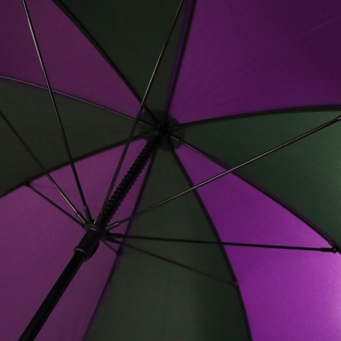 Large Windproof Purple and Green Golf Umbrella